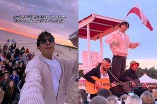 Dawid Kwiatkowski wyszedł do ludzi na plaży. Zagrał spontaniczny koncert [WIDEO]