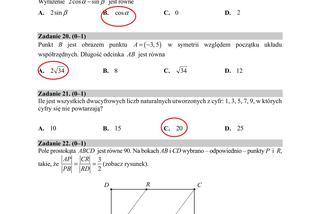 Matura 2020 ARKUSZE CKE z matematyki - poziom podstawowy! [ODPOWIEDZI]