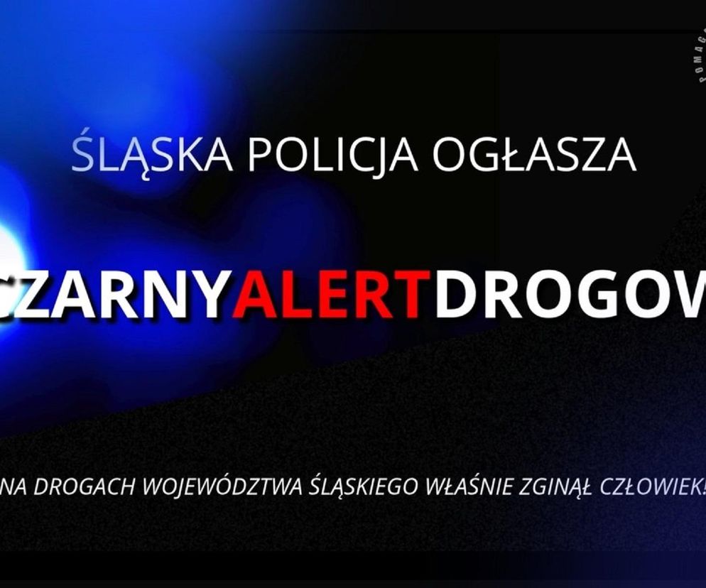 Czarny Alert Drogowy w Sosnowcu