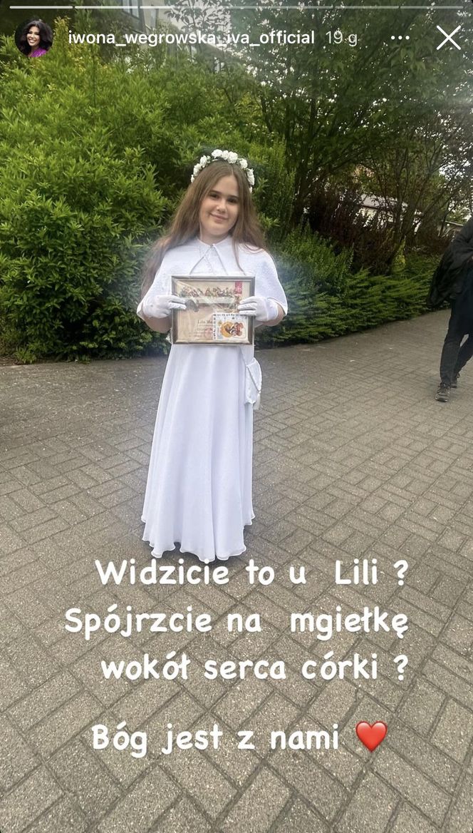 Pierwsza Komunia Święca córki Iwony Węgrowskiej 