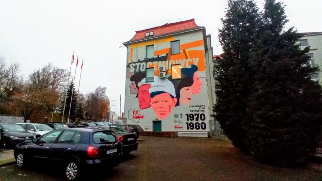 Mural na rocznicę Szczecińskiego Grudnia 1970