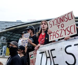 Protesty przed Polska - Izrael na Eurobasket 2025