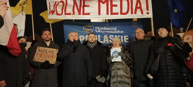 LEX TVN. Demonstracja w Białymstoku w obronie wolnych mediów