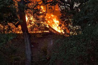 Pożar pustostanu w Warszawie (23.09.2025)
