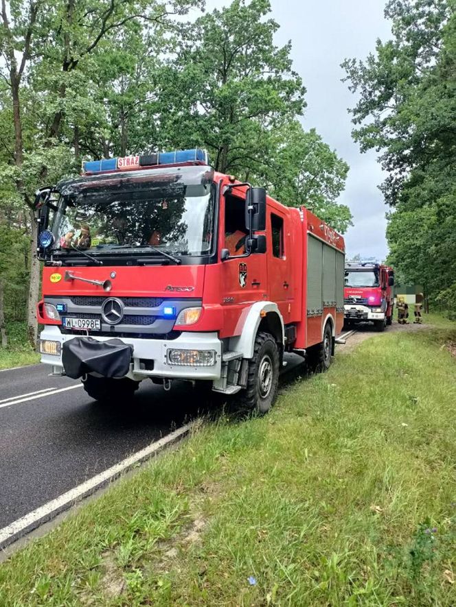 Sportowym bmw roztrzaskał się na drzewie. Wypadek pod Legionowem