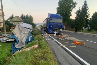 Wypadek w miejscowości Uszew na DK 75