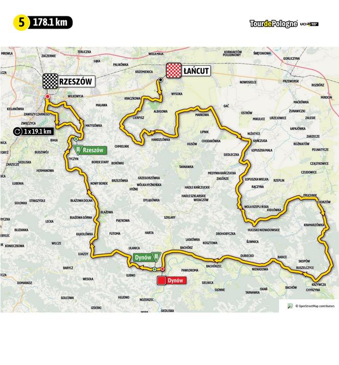 Tour De Pologne 5. etap - mapa