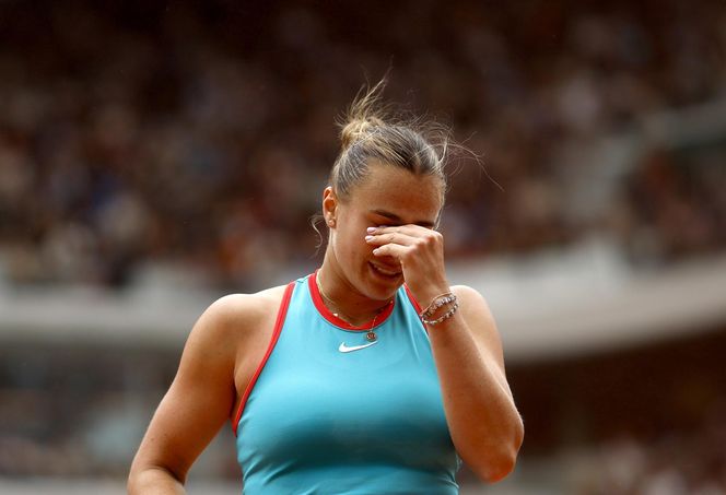 Aryna Sabalenka we łzach po porażce w finale Roland Garros