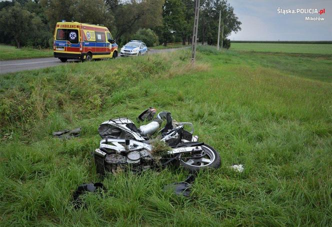 O włos od tragedii w Mikołowie. 19-letni motocyklista cudem uszedł z życiem