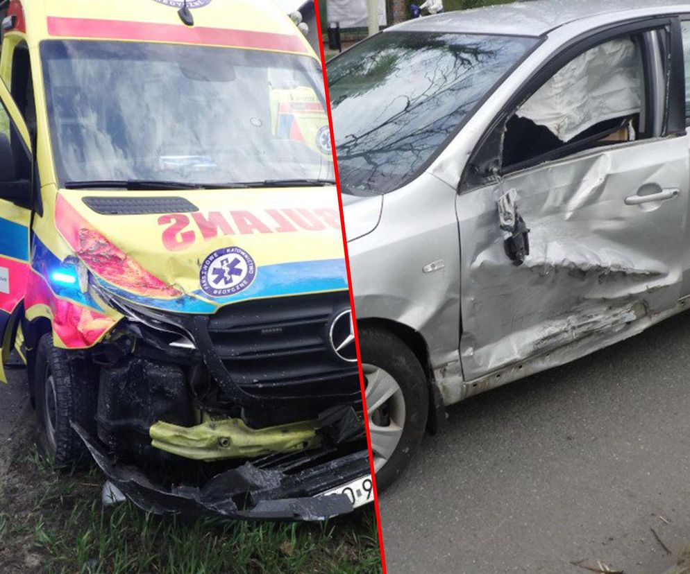 Chciała skręcić przed karetką na sygnale. Sama trafiła do szpitala