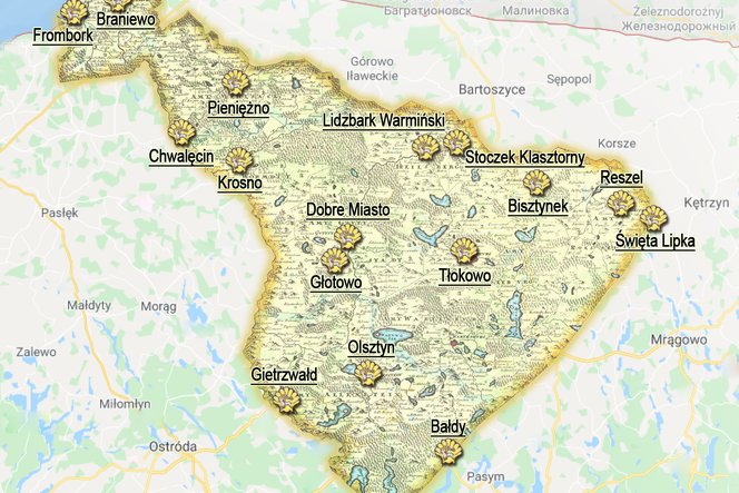 Szlak Świętej Warmii atrakcją turystyczną.