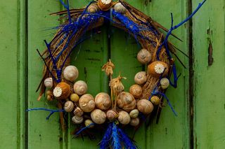 Jesienne dekroacje drzwi wejściowych