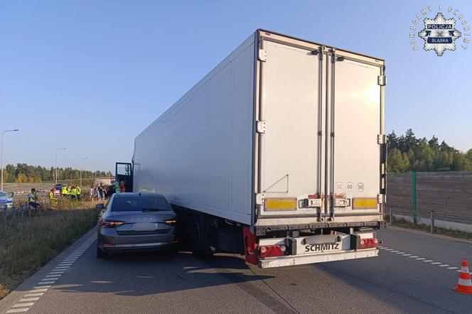 Wypadek na A1 w Częstochowie