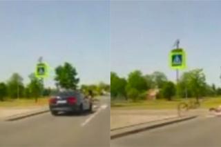 Pijany kierowca BMW staranował rowerzystę! Szokujące nagranie