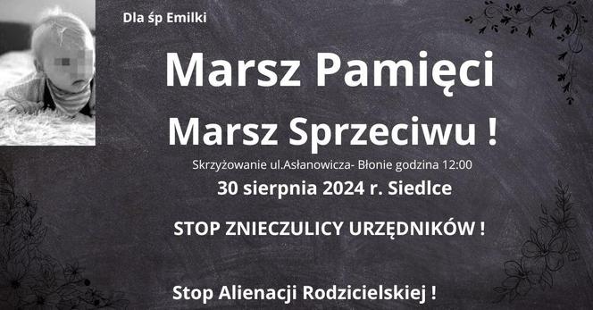 Marsz Pamięci i Sprzeciwu dla śp. Emilki połączony z Protestem Ojców pod GOPS w Siedlcach