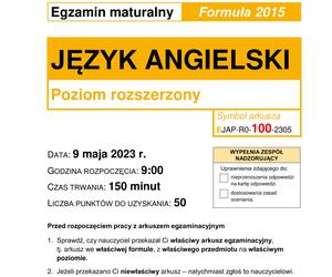 Język angielski - matura rozszerzona 2023 - formuła 2015