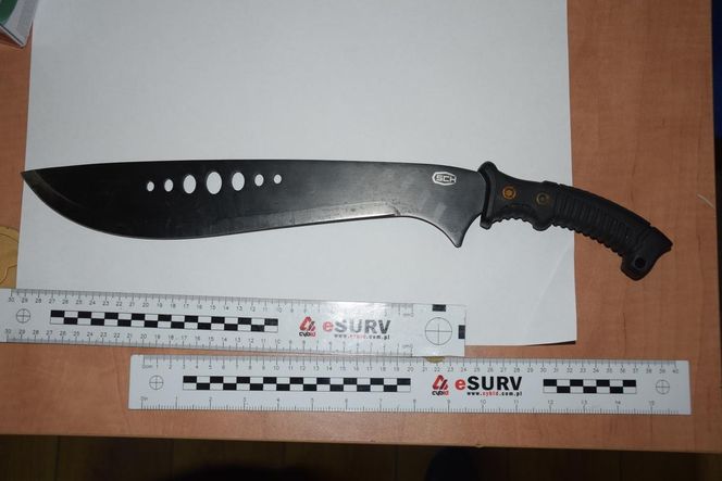 Najpierw groził śmiercią, później przyszedł z maczetą. Agresywny 29-latek w areszcie