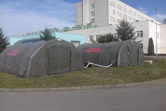 namioty straży szpital