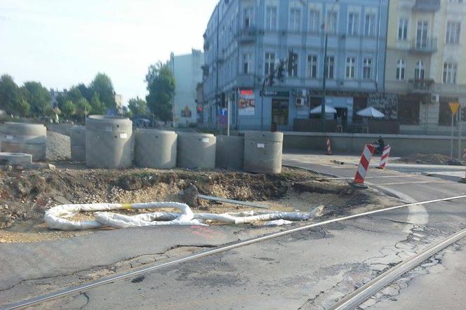 Remont skrzyżowania w Sosnowcu