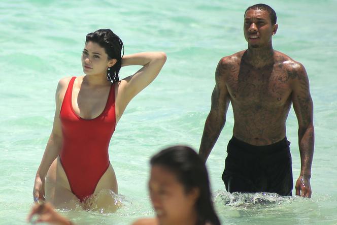 Kylie Jenner i Tyga na plaży