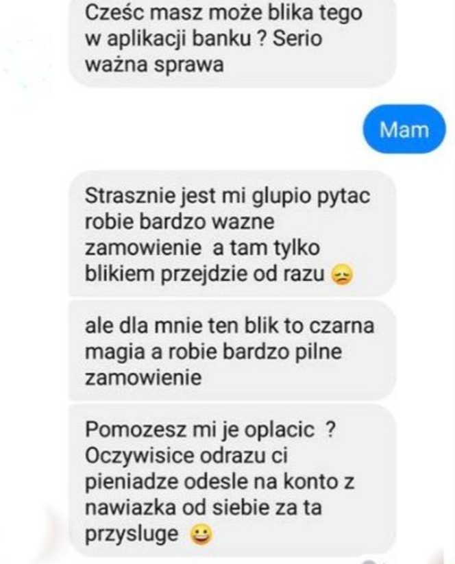 oszustwa na BLIK