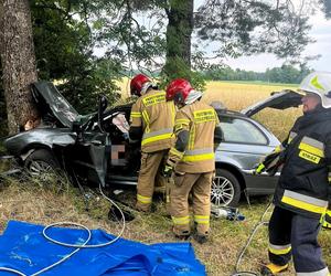 Dramat na drodze pod Bartoszycami. Pijany 18-latek wjechał w drzewo!