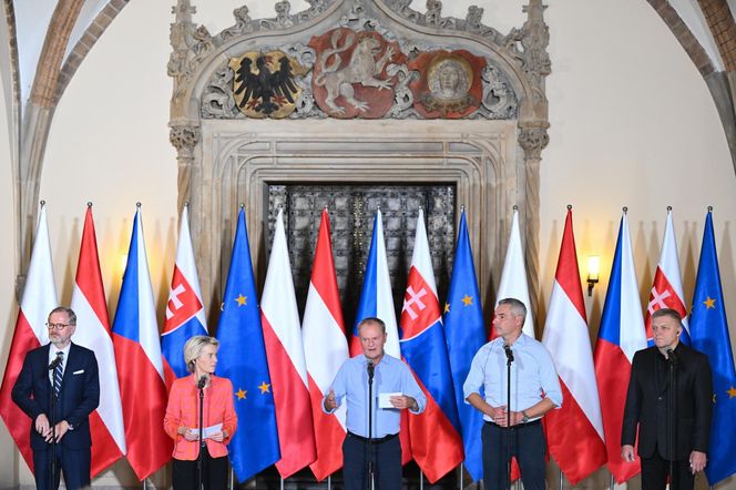 Konferencja prasowa Tuska z Von Der Leyen, Fico