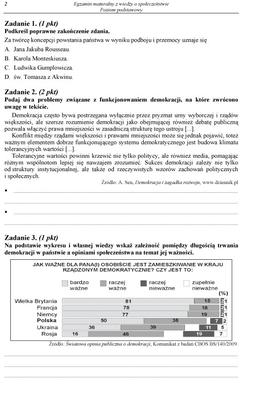 MATURA 2012, WOS poziom PODSTAWOWY - ARKUSZE, PYTANIA, ZADANIA, ODPOWIEDZI