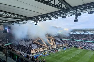 Dymy na meczu Legia - Lech