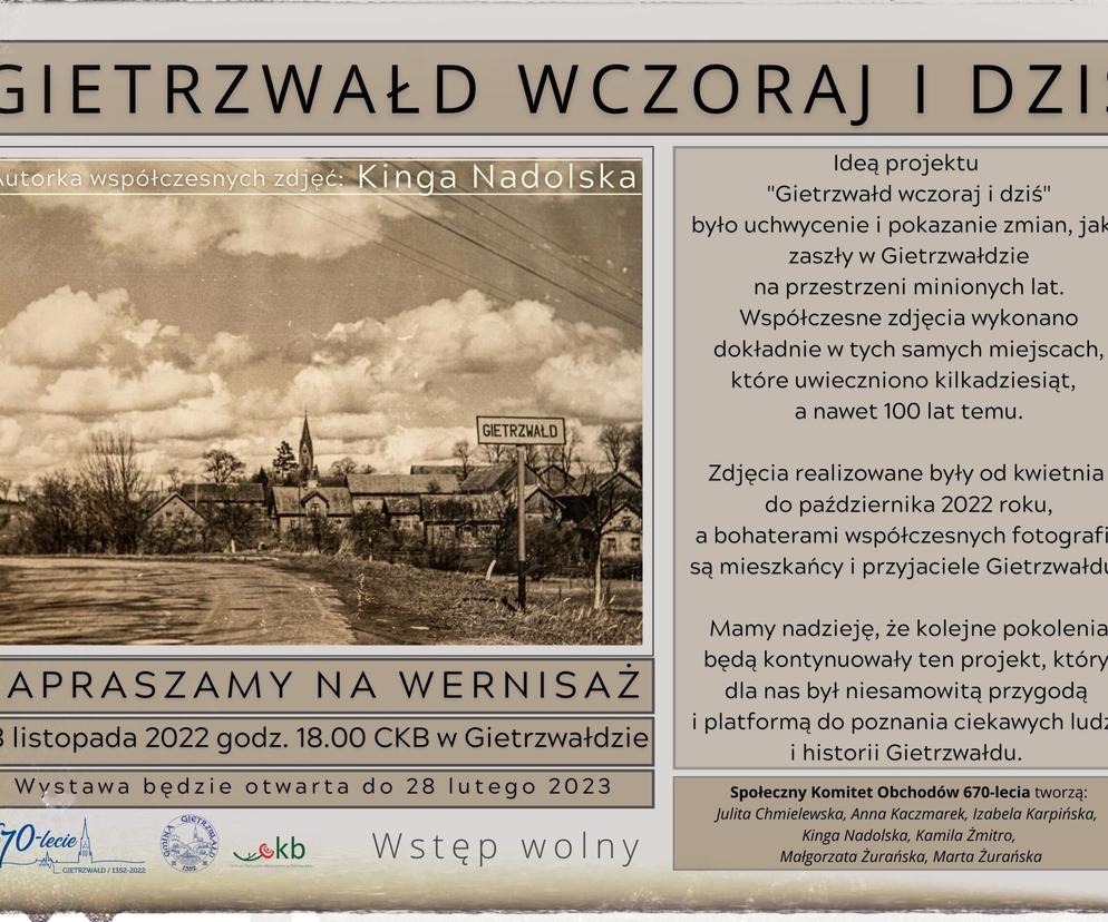 W piątek 18 listopada odbędzie się wernisaż wystawy fotograficznej 'Gietrzwałd wczoraj i dziś'.
