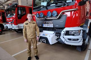 Michał Żal z Państwowej Straży Pożarnej w Staszowie