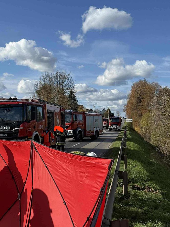 Tragiczny wypadek w miejscowości Wzdół Kolonia. Nie żyją dwie osoby, kolejne dwie są ranne