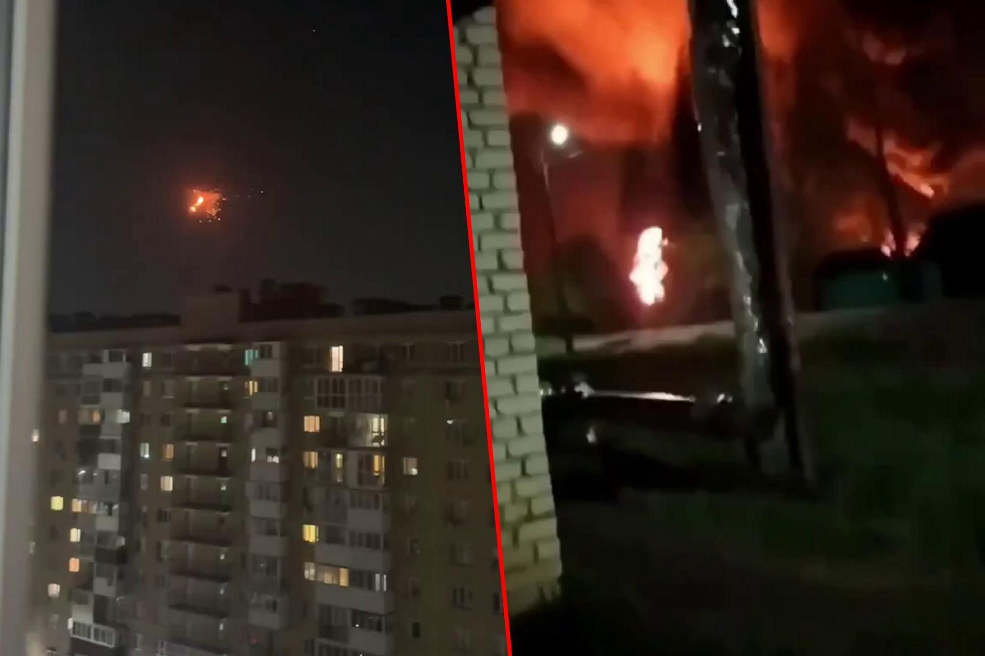 Eksplozje po ataku ukraińskich dronów na Smoleńsk