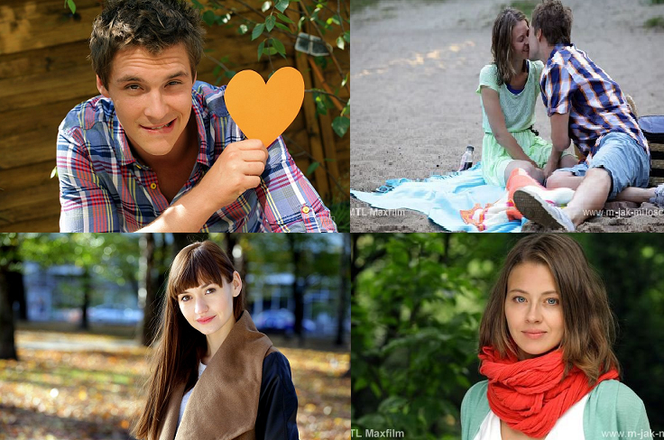 ''M jak miłość'' Marcin (Mikołaj Roznerski) Eryka (Marta Juras) Janka (Joanna Osyda)