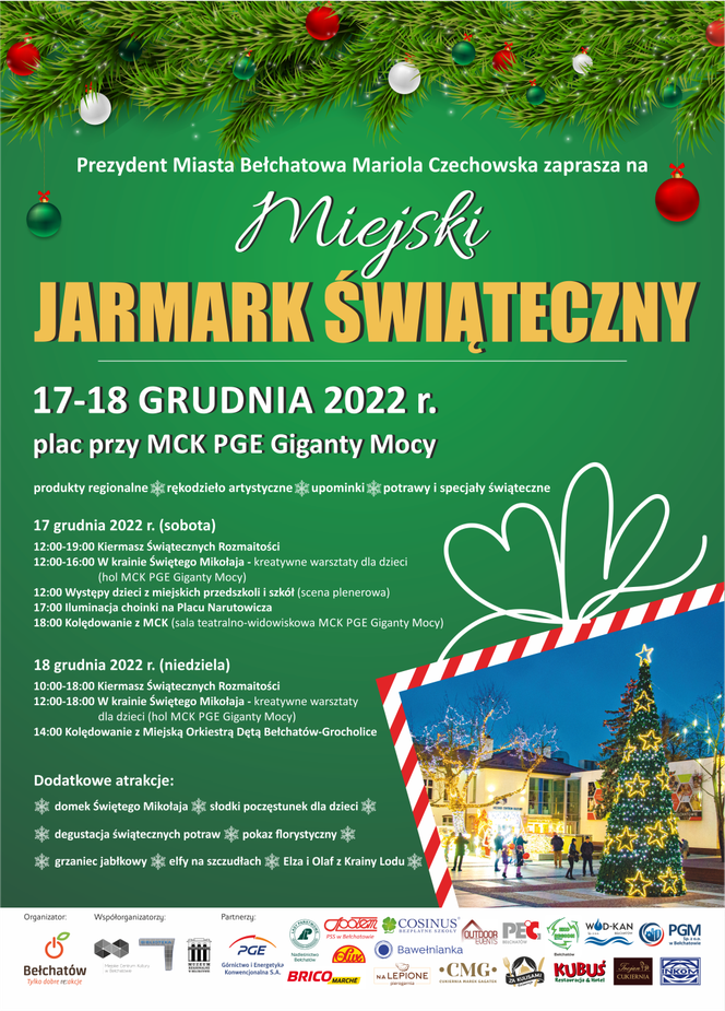 Zajrzyj na Jarmark Świąteczny w Bełchatowie i poczuj magię świąt! W programie wiele atrakcji
