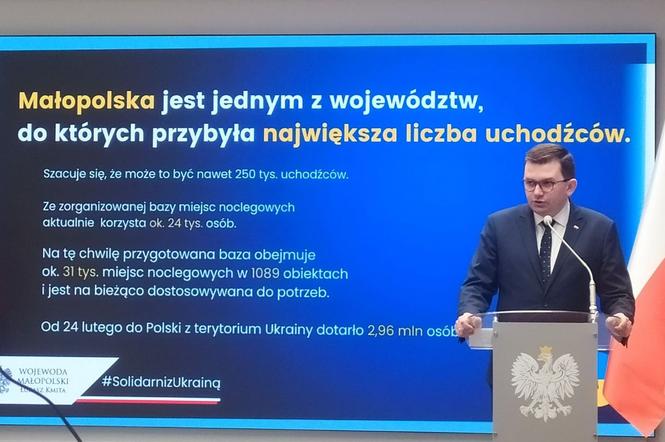 Konferencja prasowa wojewody małopolskiego