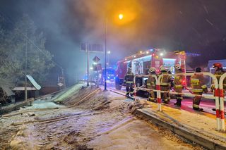 Gaszenie pożaru w Bukowinie Tatrzańskiej