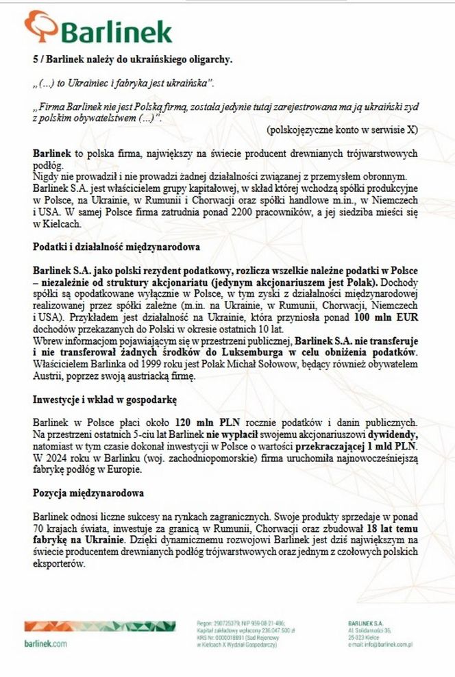 Po ataku rosyjskich dronów na fabrykę w Winnicy