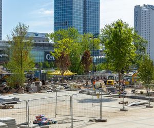 Plac Centralny w Warszawie pod koniec budowy