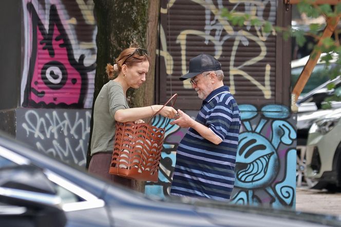Edward Miszczak i Anna Cieślak na bazarku