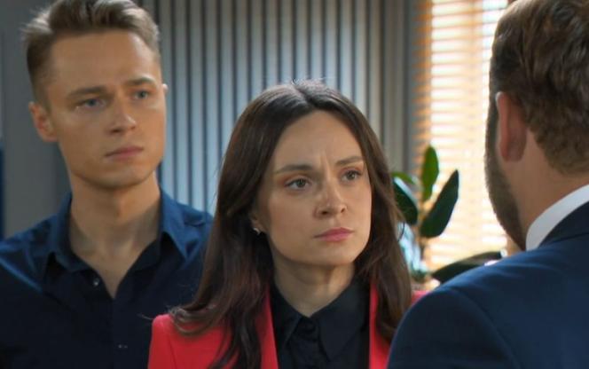 Barwy szczęścia odc. 2567. Natalia (Maria Dejmek), Józek Sałatka (Patryk Pniewski), Klemens (Sebastian Perdek)