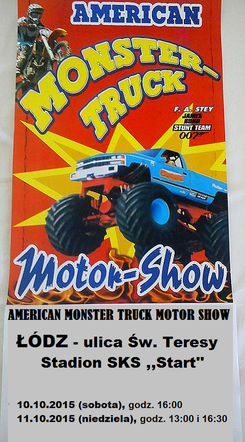 American Monster Truck Motor Show w Łodzi - plakat