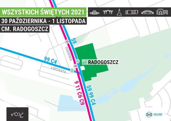Organizacja ruchu wokół cmentarza na Radogoszczu