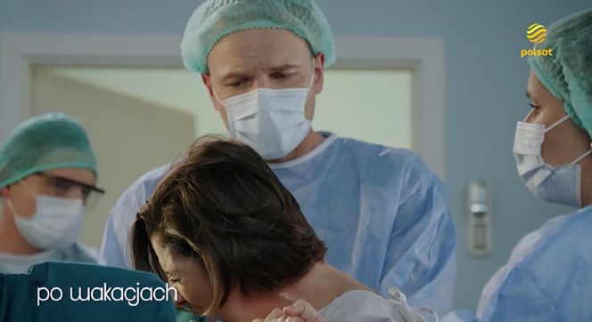 Pierwsza miłość nowy sezon po wakacjach. Kinga (Aleksandra Zienkiewicz), Janek (Maciej Mikołajczyk)