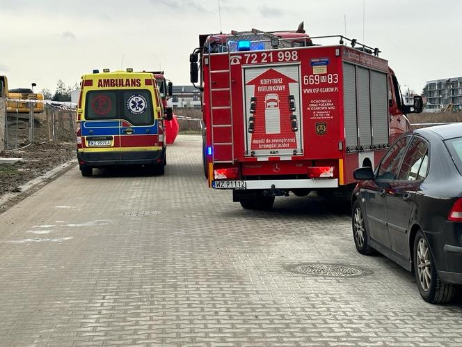 Tragiczny wypadek na placu budowy. Mężczyzna potrącony przez ciężarówkę. Nie żyje
