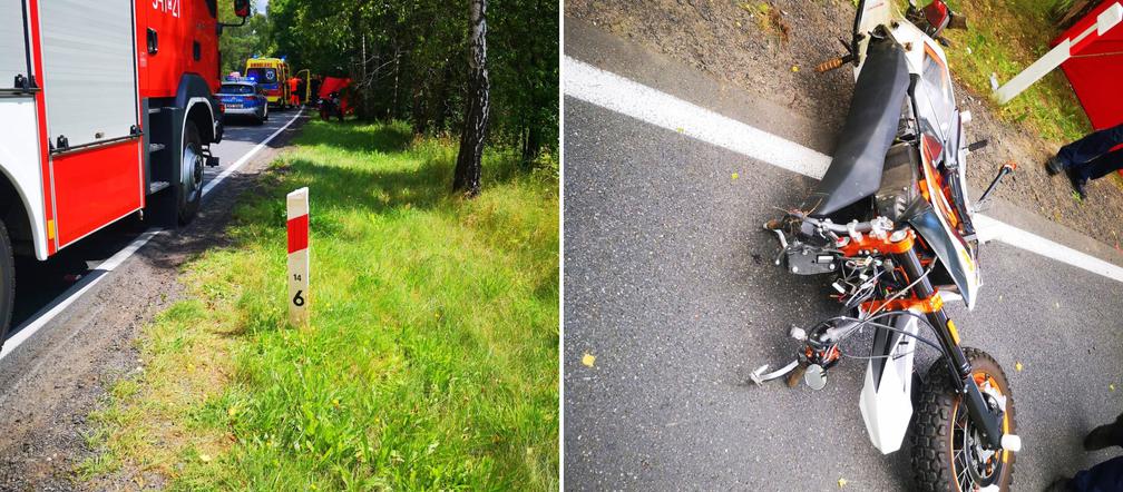 Łódzkie: Tragiczny wypadek w Teofilowie. Nie żyje 33-letni motocyklista