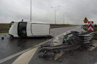 Wypadek na autostradzie w Kaszycach