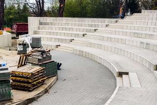 Przebudowa amfiteatru w Żydowcach - kwiecień 2020