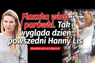 Dzień powszedni u Hanny Lis. Kupiła białe wino i parówki [ZDJĘCIA]