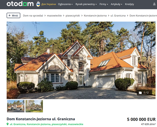 Tomasz Lis sprzedaje dom za 5 mln euro